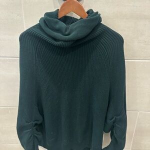 CAbi Dark Green Cowl Neck Sweater